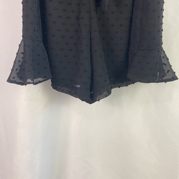 BB Dakota Black Ruffle Trim Belted Mini w/ Shorts Dress - Picture 16 of 16